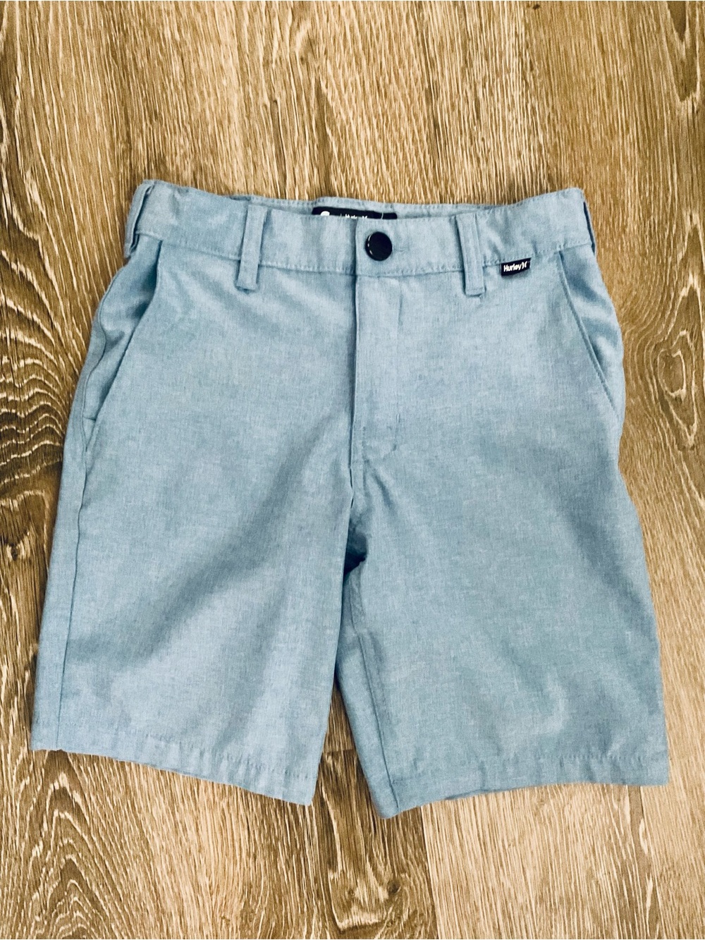 Hurley Boys Light Blue Flat Front Shorts